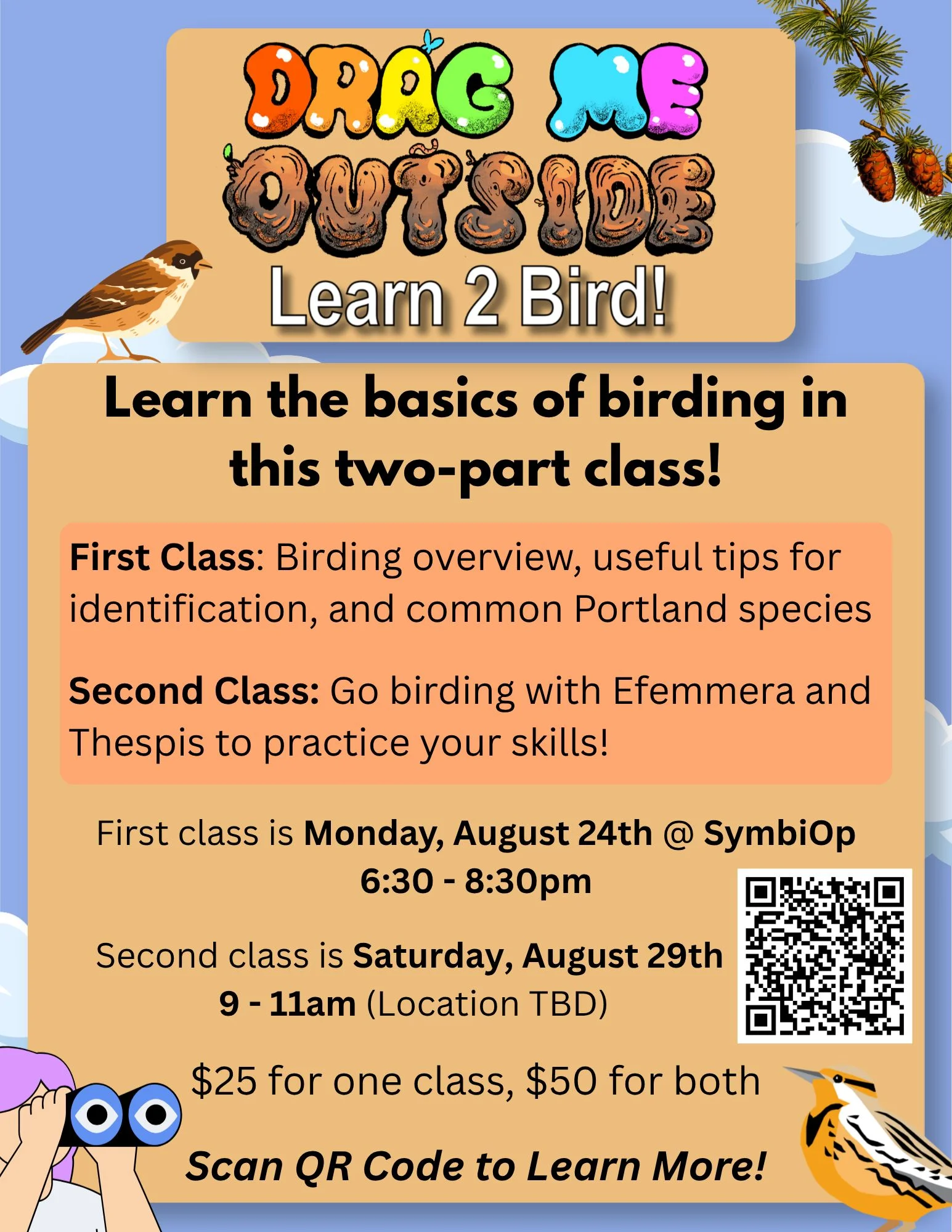 Birding class flyer